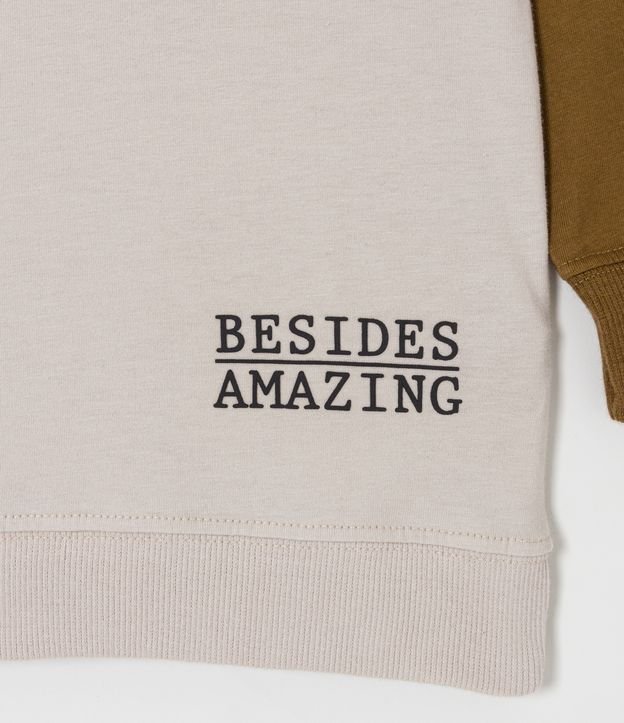 Remera Infantil con Recortes en las Mangas - Talle 5 a 14 años Beige 4