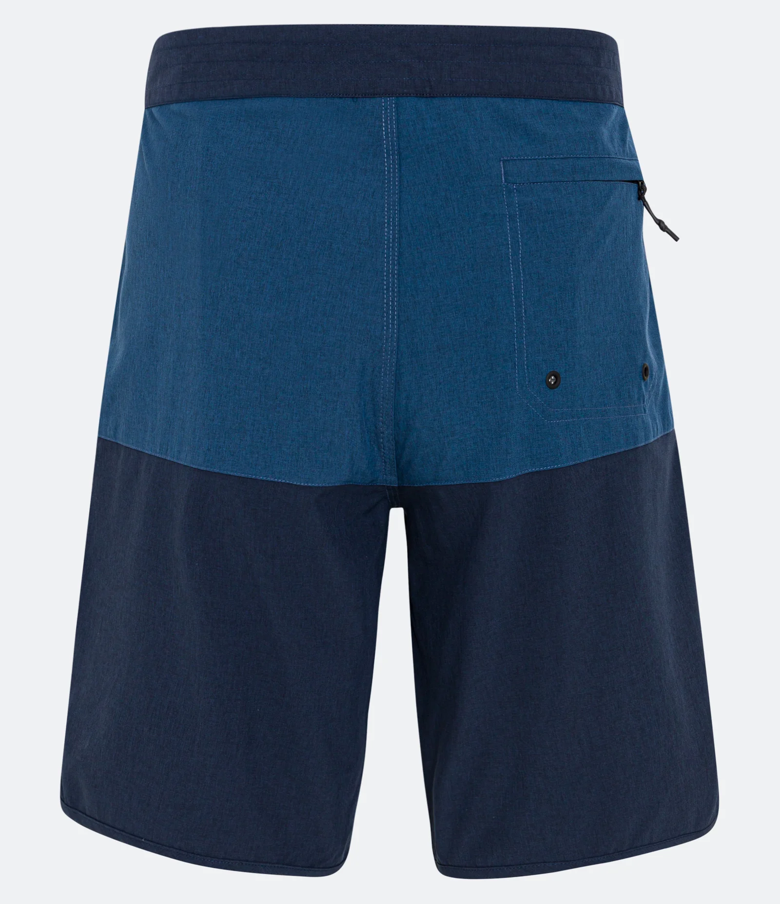Bermuda Boardshort com Cós Fixo Blocos de Cor e Barra Arredondada Azul Escuro 2