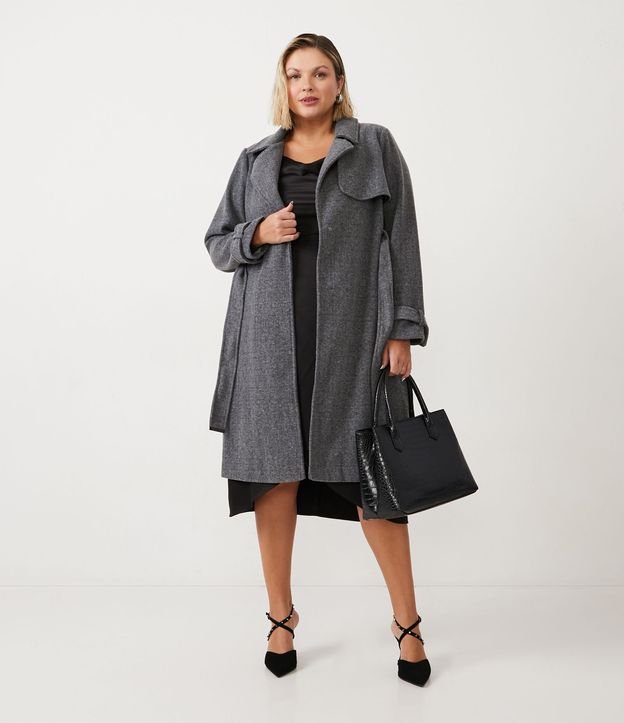 Casaco Trench Coat com Cinto Faixa Curve & Plus Size 2