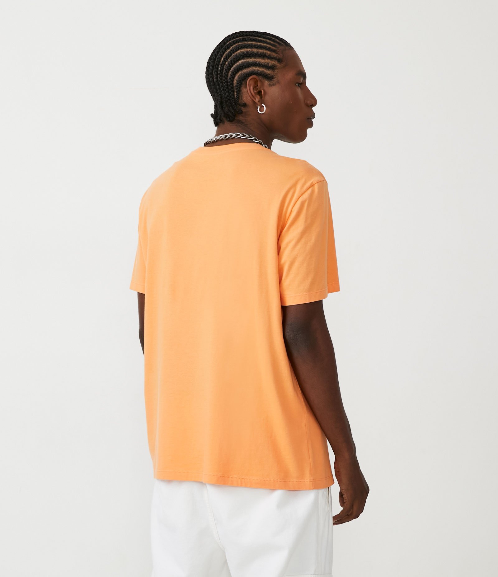 Camiseta em Meia Malha com Virdadi Chenille Laranja 3