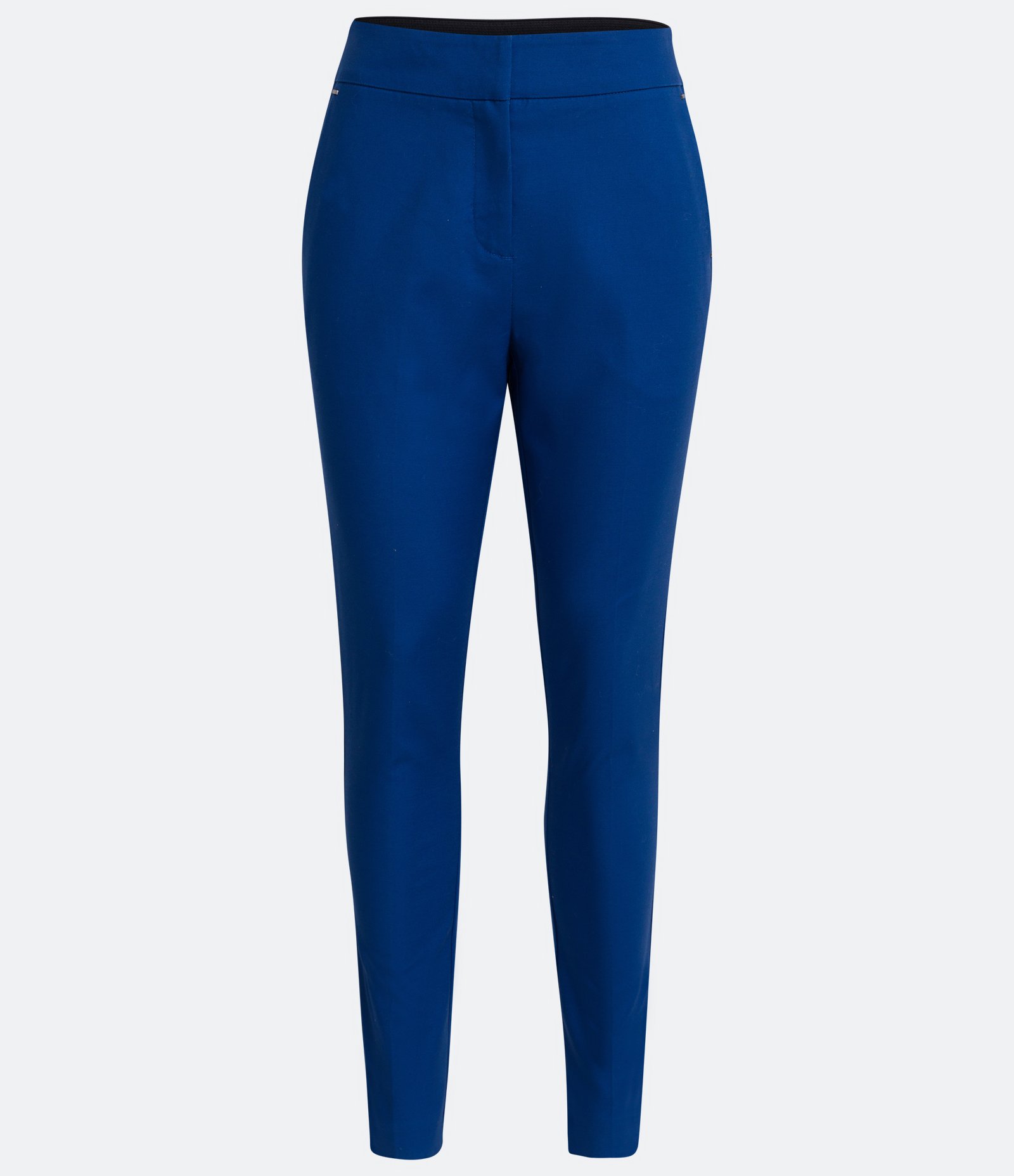 Calça Cigarrete em Algodão com Bolsos Azul Escuro 5