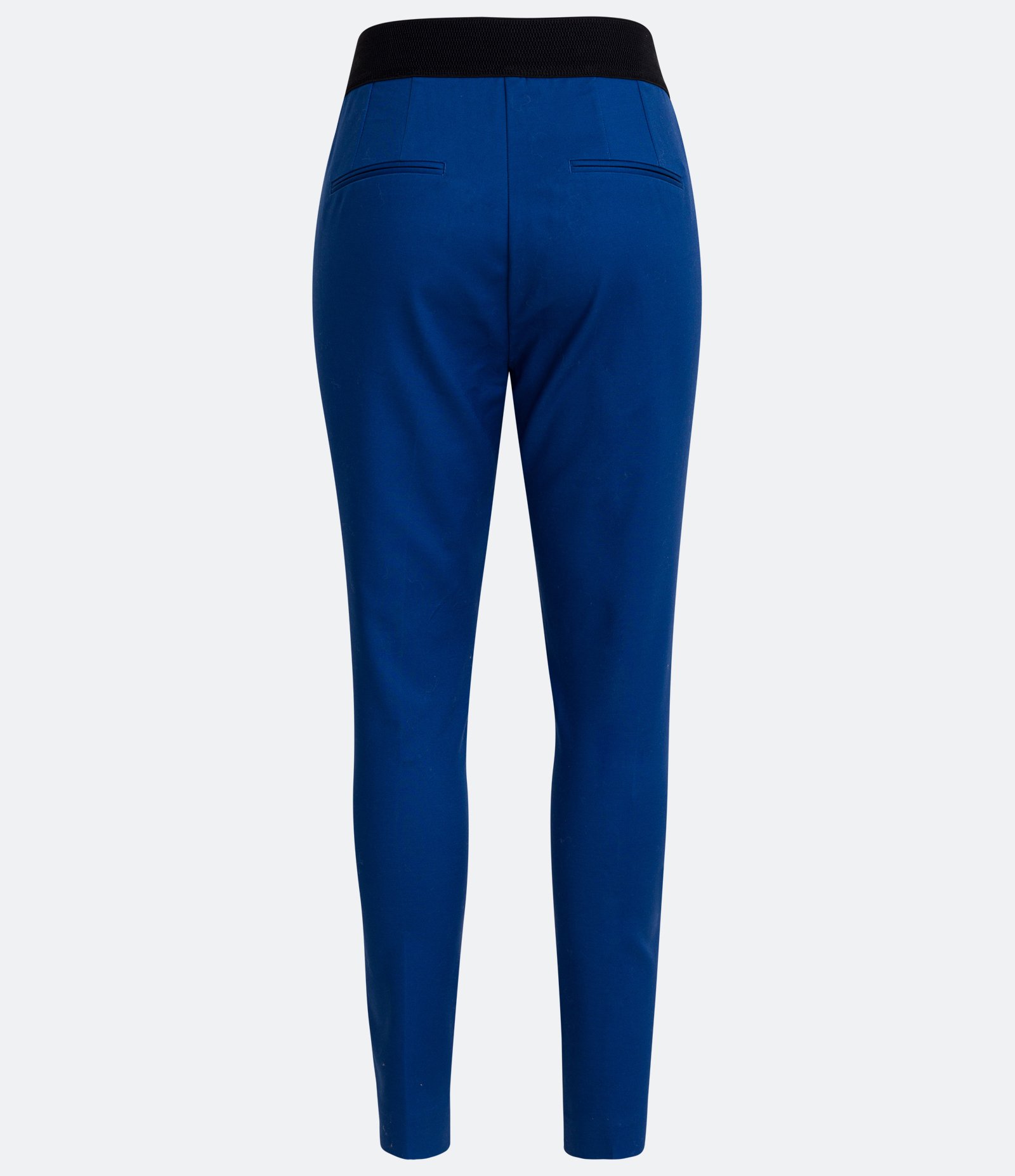 Calça Cigarrete em Algodão com Bolsos Azul Escuro 6