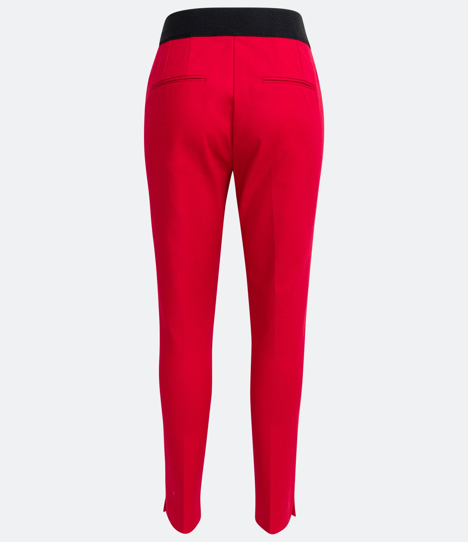 Calça Cigarrete em Algodão com Bolsos Vermelho 6