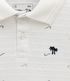 Imagem miniatura do produto Camisa Polo Infantil Estampado Olas - Talle 1 a 5 años Blanco 3