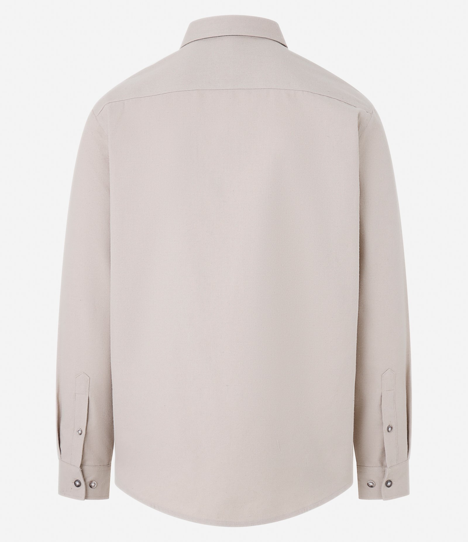 Camisa Regular em Flanela com 02 Bolsos Cinza Claro 7