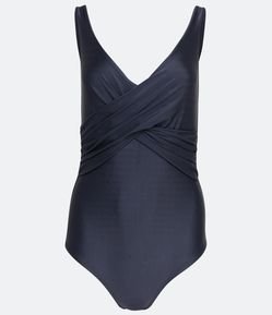 Maiô Clássico em Poliamida com Detalhe Transpassado