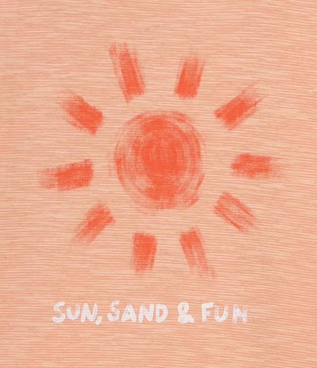 Remera Infantil Estampado Frente y Espalda Sol - Talle 1 a 5 años Naranja 4