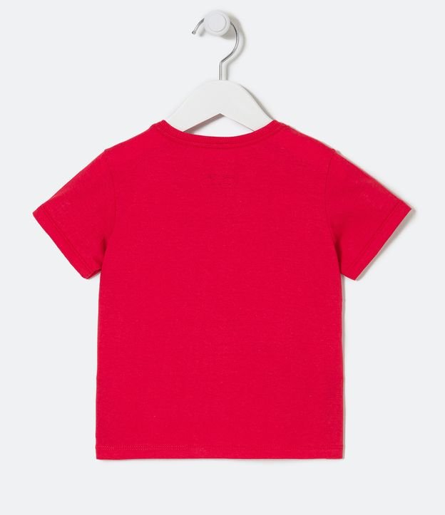 Remera Infantil con Estampado de Tiburón - Talle 1 a 5 años Rojo 2