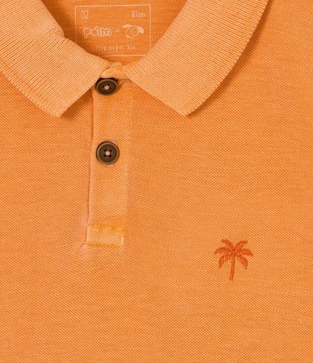 Camisa Polo Infantil con Bordado de Cocotero - Talle 1 a 5 años Naranja 3