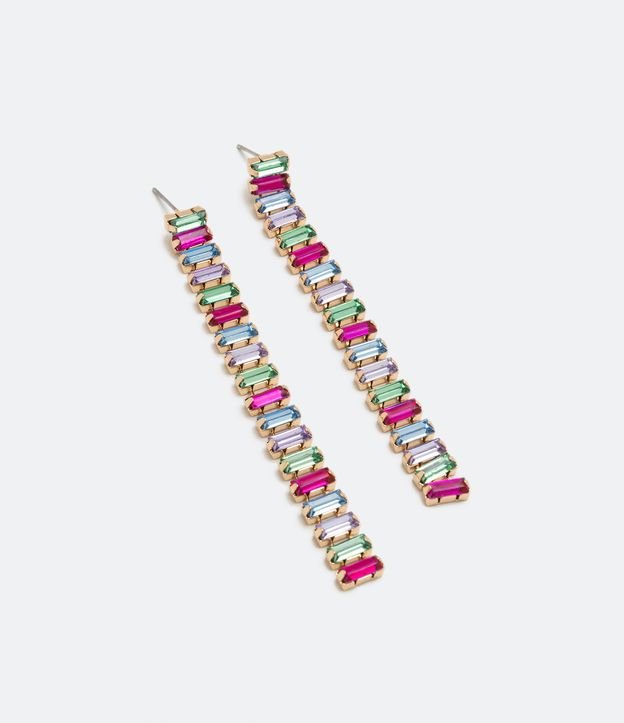 Caravana Hilo en Strass de Color con Formato de Baguette Multicolores 3