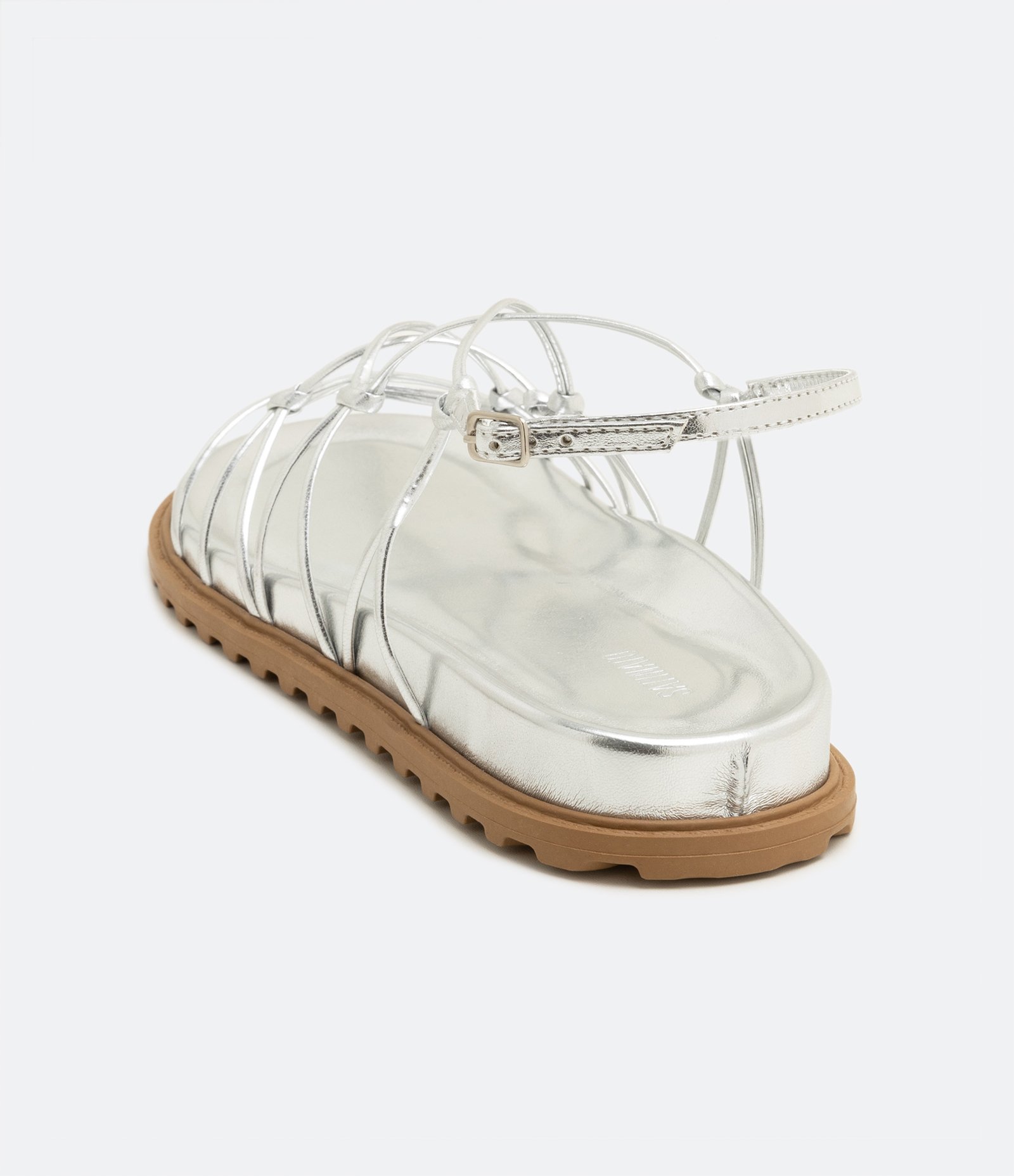 Sandália Rasteira Sport Sandal com Tiras Gladiadora Cinza 3