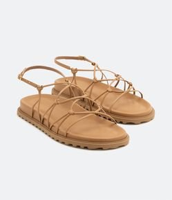 Sandália Rasteira Sport Sandal com Tiras Gladiadora