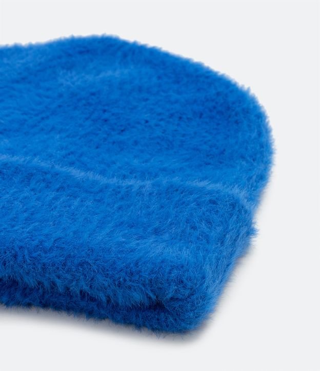 Gorro Texturizado con Dobla y Felpas Azul 2