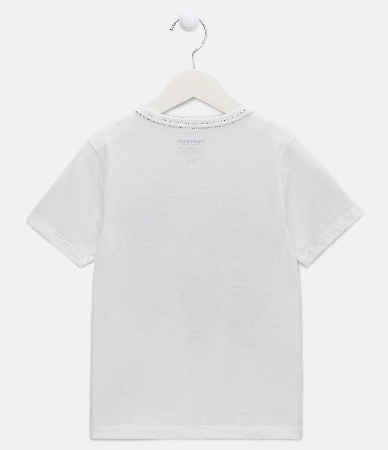 Camiseta Infantil Estampa Minecraft - Tam 5 a 14 Anos Branco 2