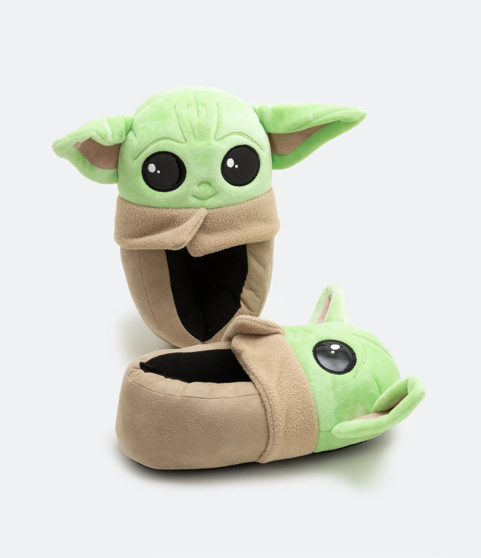 Pantufa Fechada com Estampa 3D do Baby Yoda Marrom 1