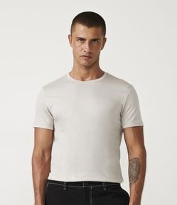 Camiseta Muscle em Algodão Pima com Manga Curta