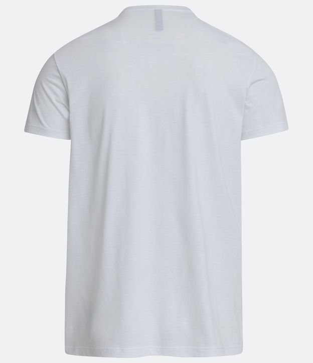 Camiseta Muscle em Algodão Pima com Manga Curta Branco 6