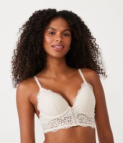 Soutien Base en Microbra con Copa Hueca y Detalles en Encaje Floral