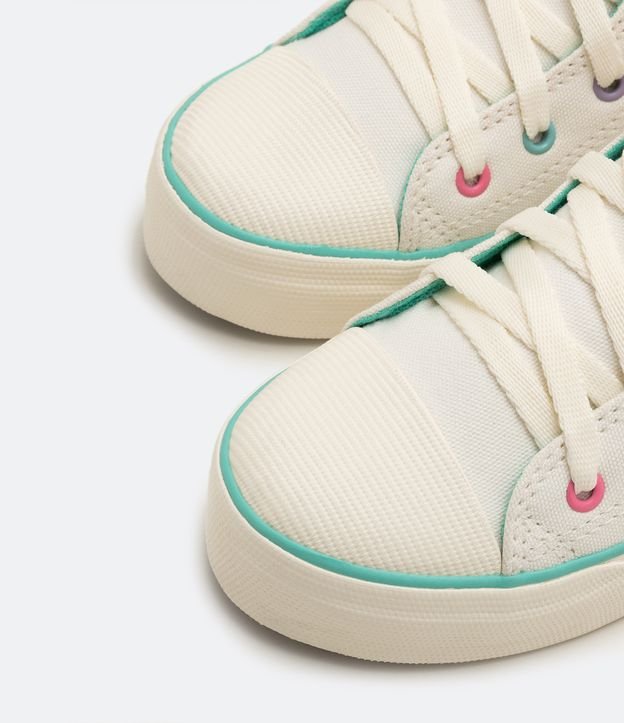 Championes Bota Infantil con Ojales Coloridos - Tam 29 al 38 Off White 2
