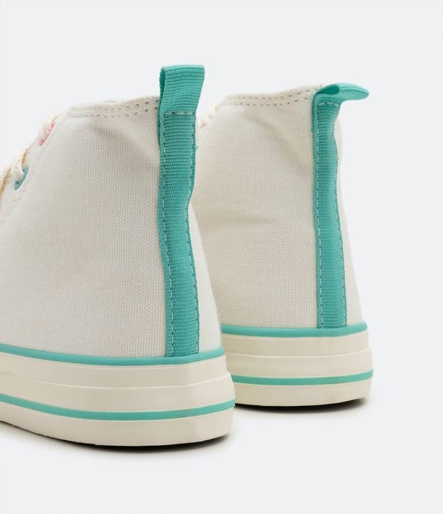 Championes Bota Infantil con Ojales Coloridos - Tam 29 al 38 Off White 4