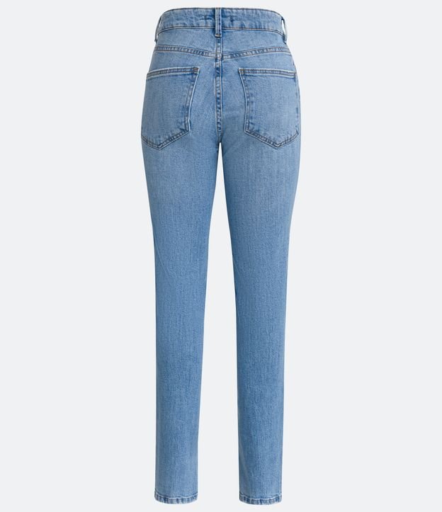 Pantalón Recto Jeans con Bolsillos Azul 6