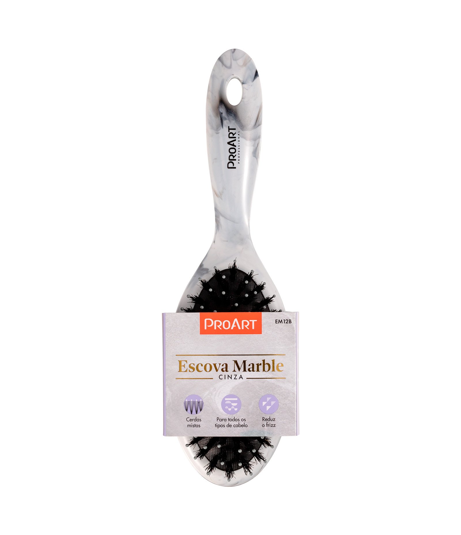 Escova de Cabelo Oval Mista Marble ProArt U 3