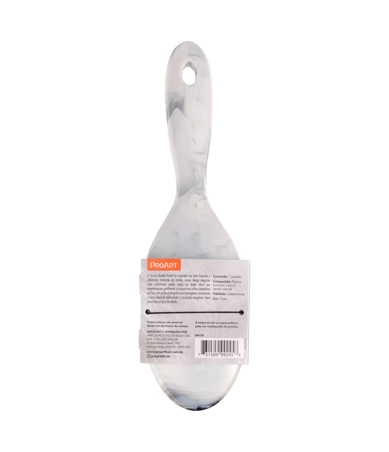 Escova de Cabelo Oval Mista Marble ProArt U 4