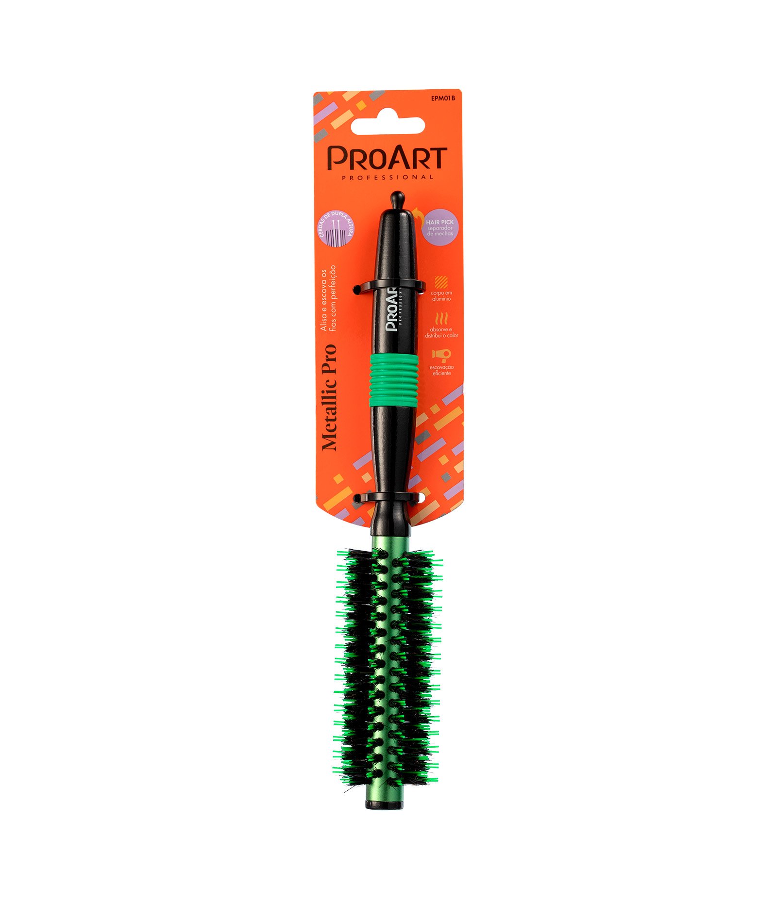 Escova de Cabelo Profissional Metálica 15 ProArt U 3