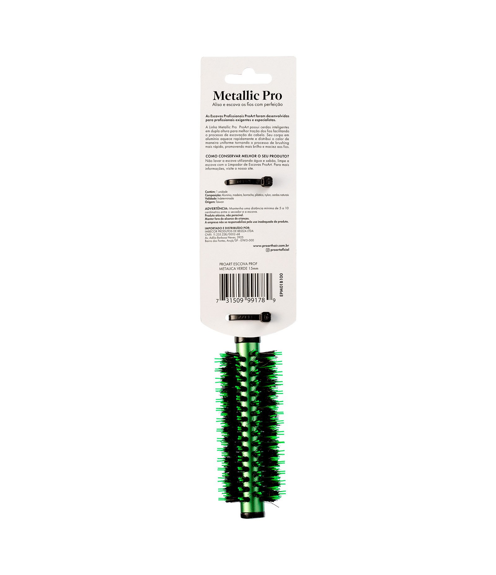 Escova de Cabelo Profissional Metálica 15 ProArt U 4