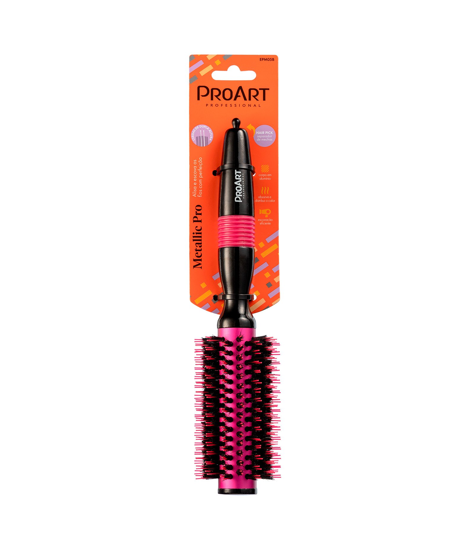 Escova de Cabelo Profissional Metálica 25 ProArt U 4