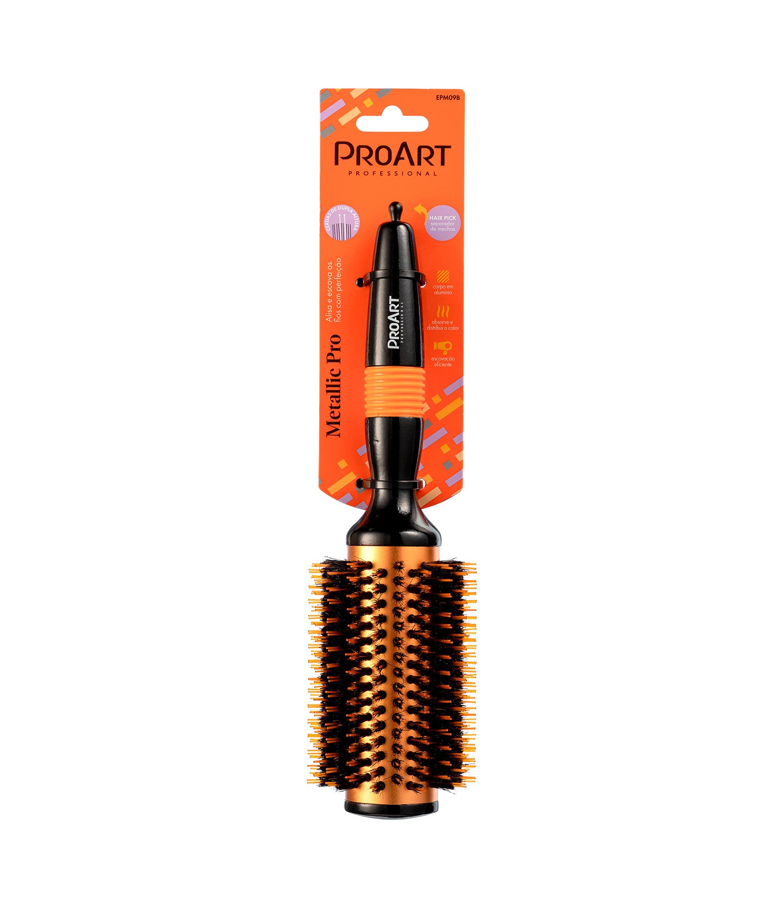 Escova de Cabelo Profissional Metálica 38 ProArt U 3