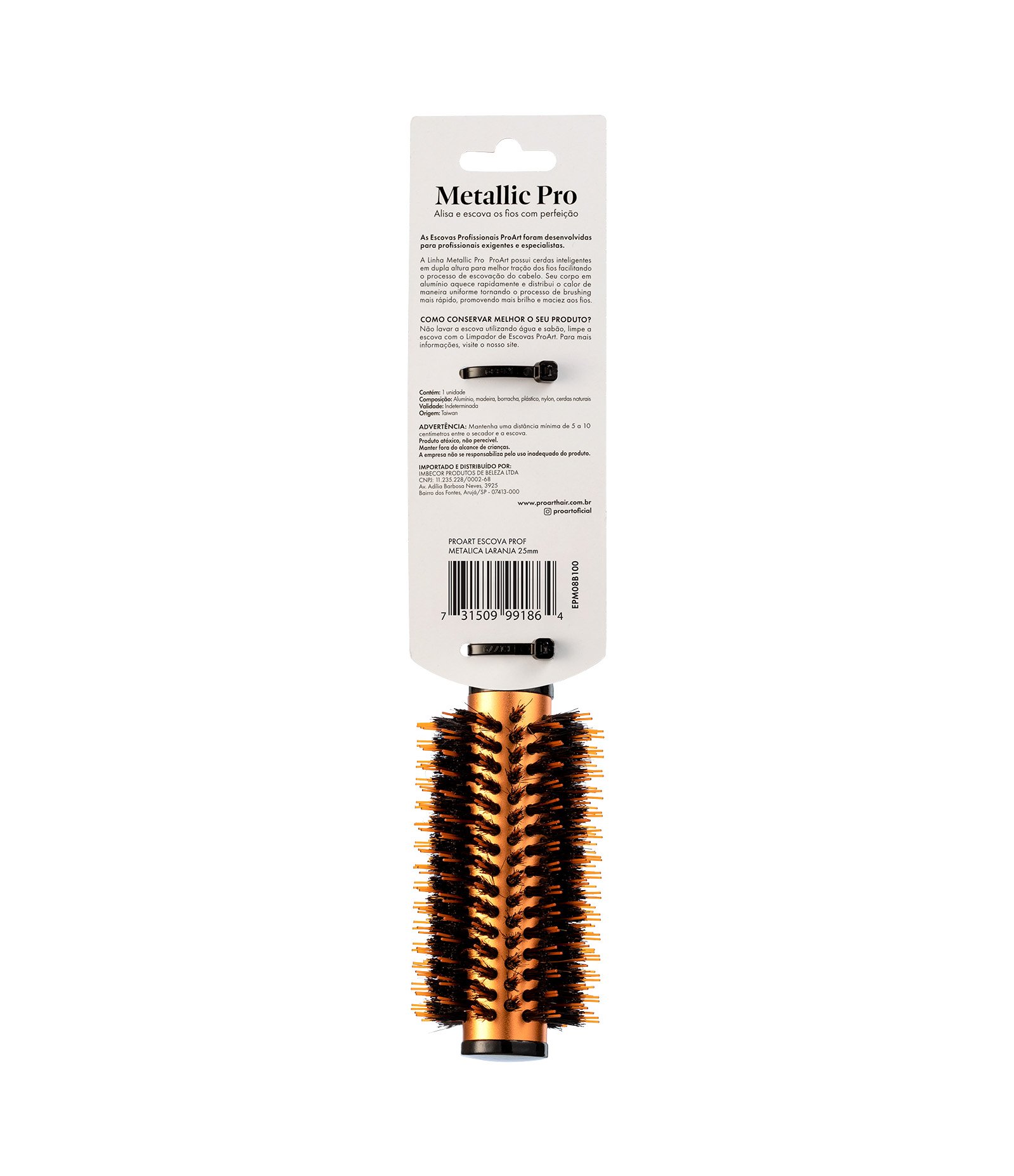Escova de Cabelo Profissional Metálica 38 ProArt U 4