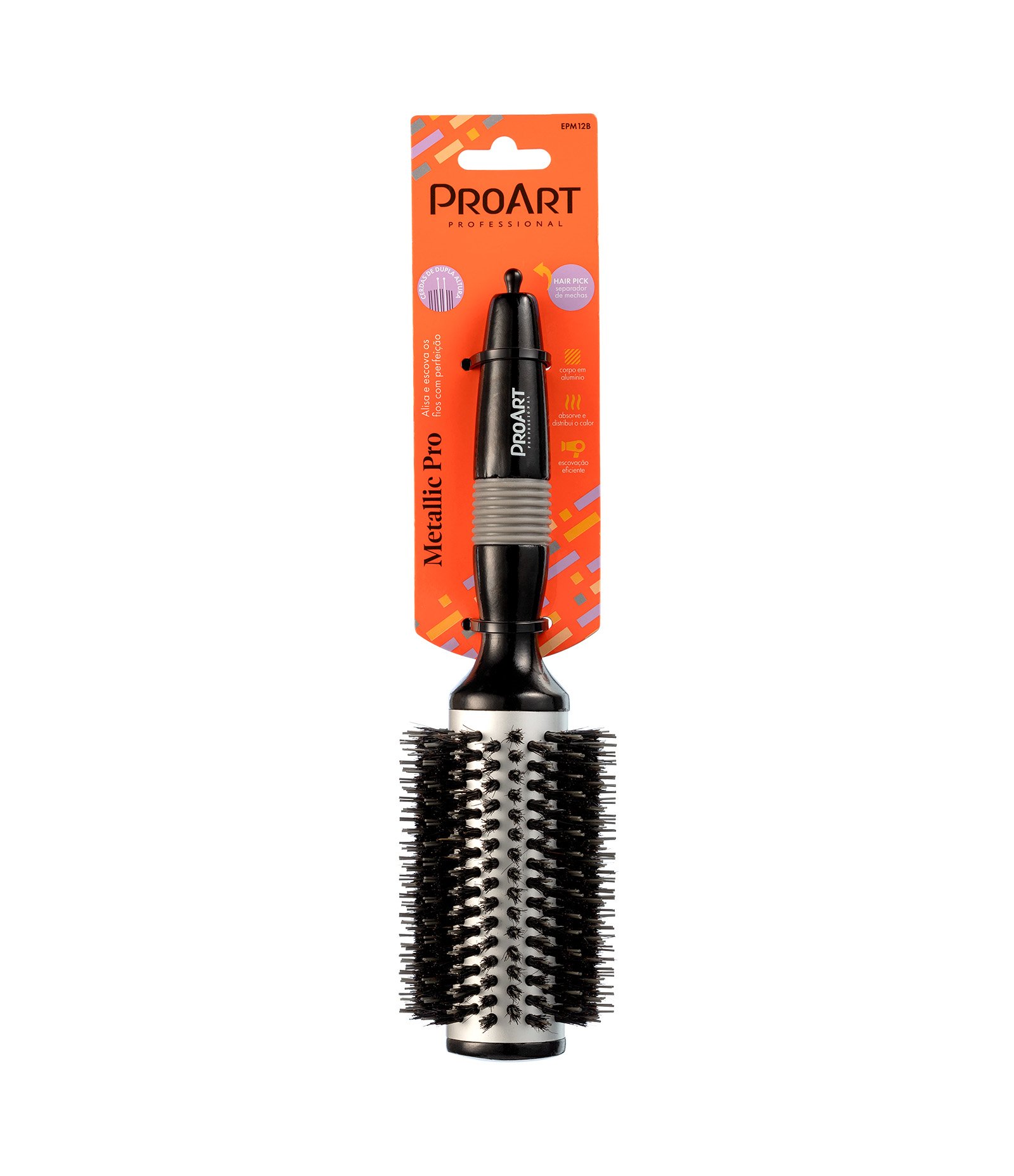 Escova de Cabelo Profissional Metálica 38 ProArt U 3