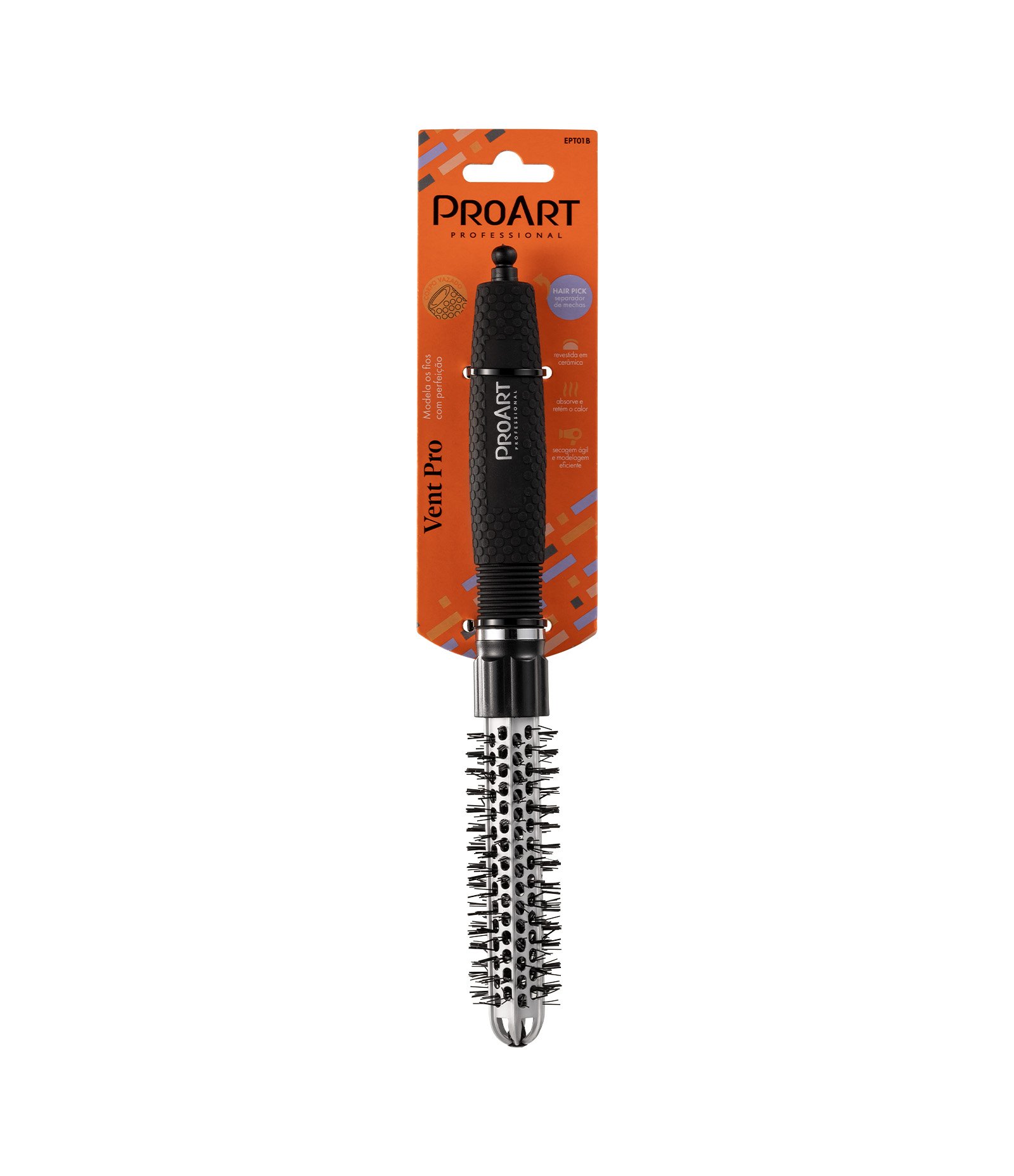 Escova de Cabelo Profissional Térmica Vent Pro 20 Kiss Prata 3