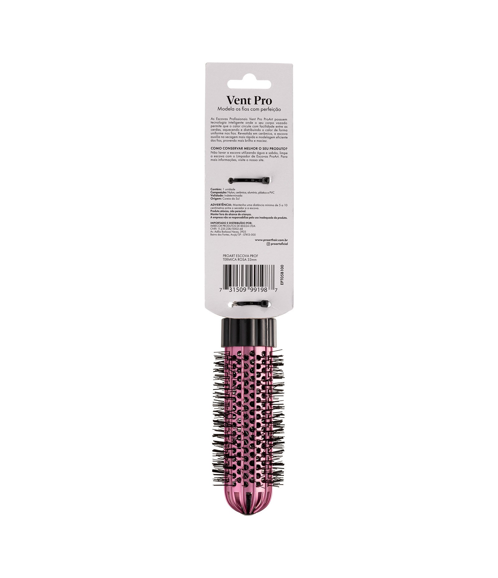 Escova de CabeloProfissional Térmica Vent Pro 33 ProArt U 4