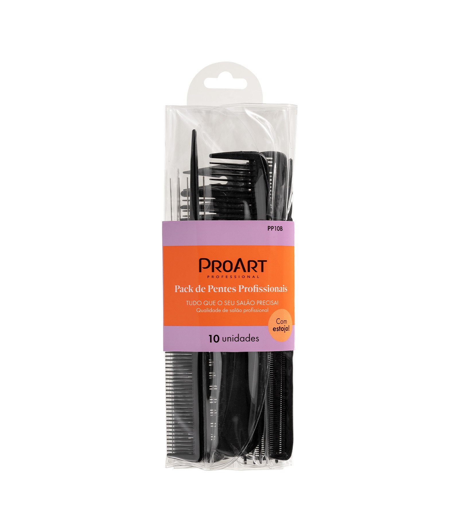 Pack de Pentes de Cabelos Profissionais 10 Unidades ProArt U 3
