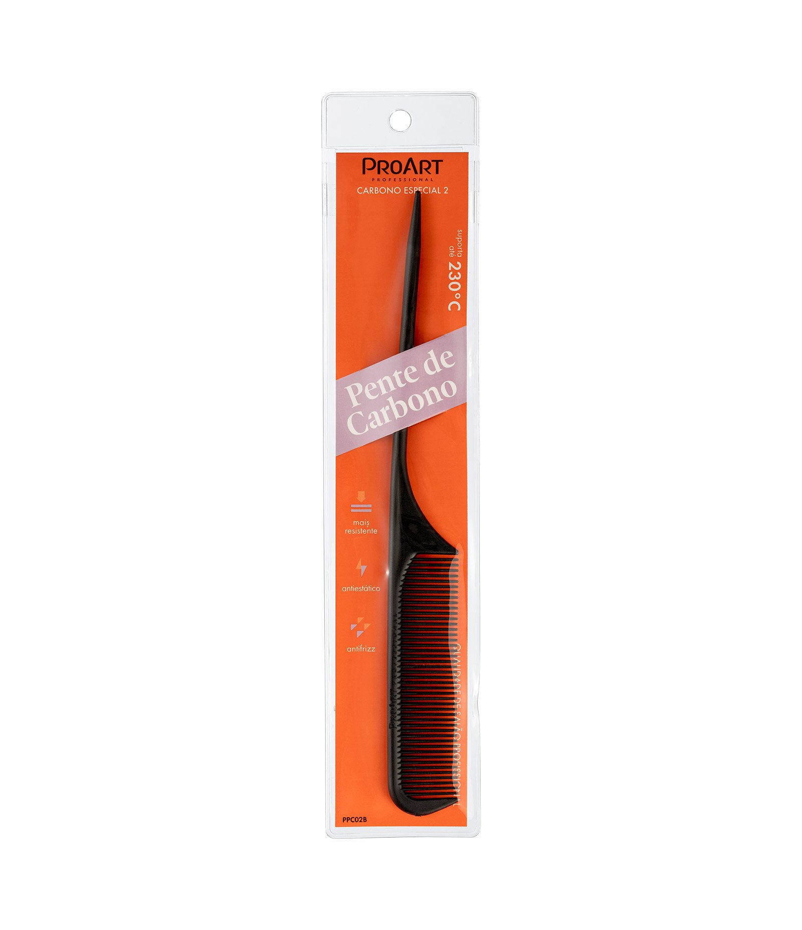 Pente de Cabelo de Carbono Fino com Separador de Mechas ProArt U 2