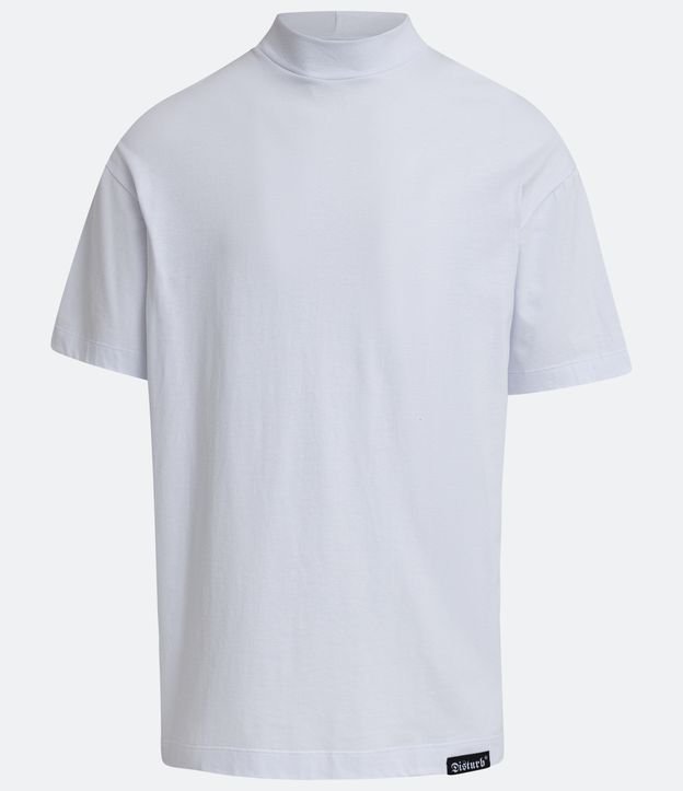 Remera Relaxed en Algodón con Etiqueta Disturb Blanco 6