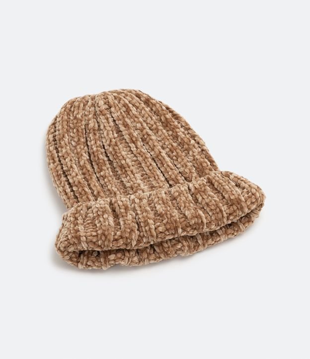 Gorro em Tricô com Dobrinha na Barra