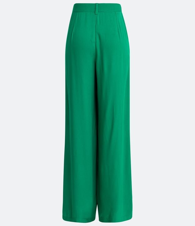 Pantalón Wide Leg Sastrería en Viscosa Verde 6