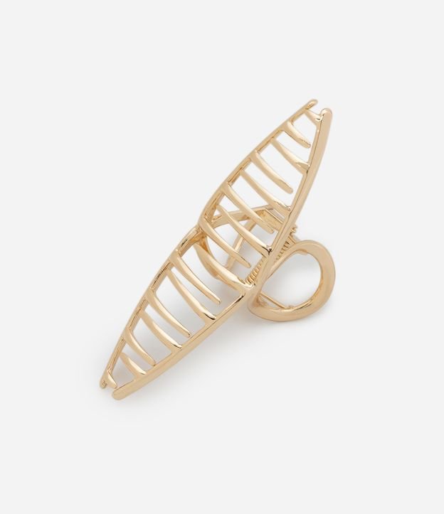 Pinza de Cabelo en Metal Dientes Espaciosos Dorado 2