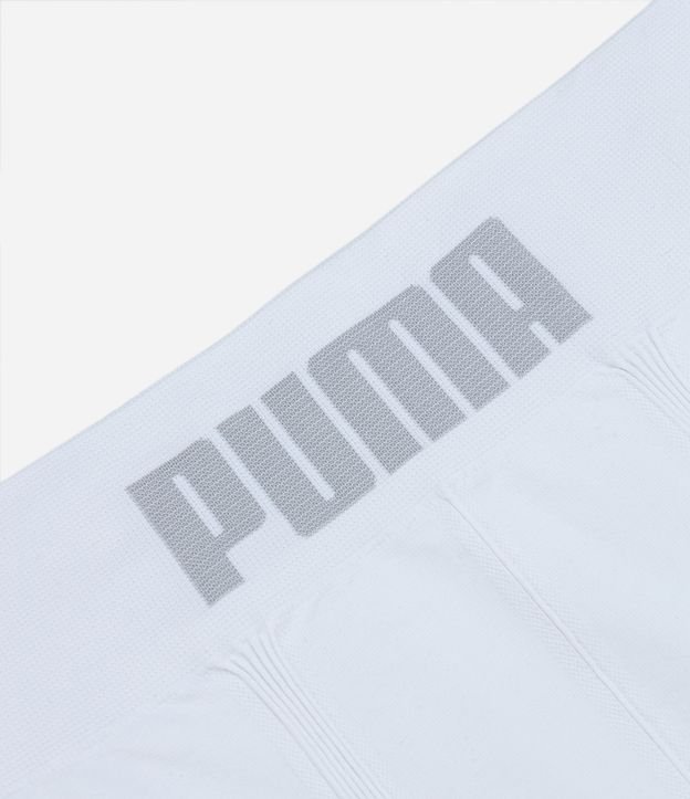 Cueca Boxer em Microfibra com Cós Elástico Puma Branco 2