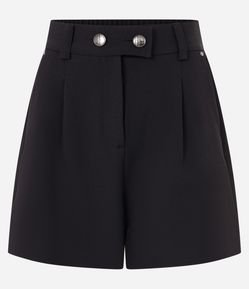 Short Alfaiataria com Cós Transpassado e Elástico nas Costas