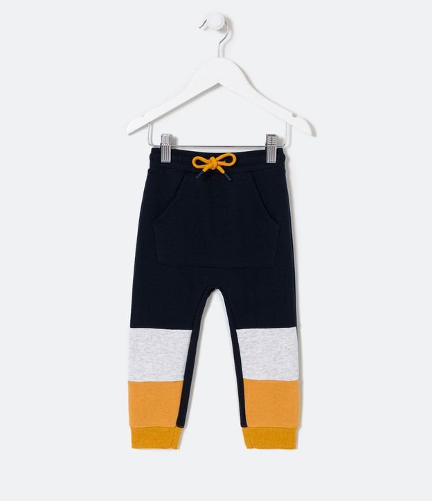 Pantalón Infantil con Recortes y Cordón en la Cintura - Talle 1 a 5 años Negro 1