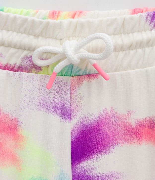 Pantalón Jogger Infantil con Estampado Tie Dye - Talle 5 a 14 años Beige 3