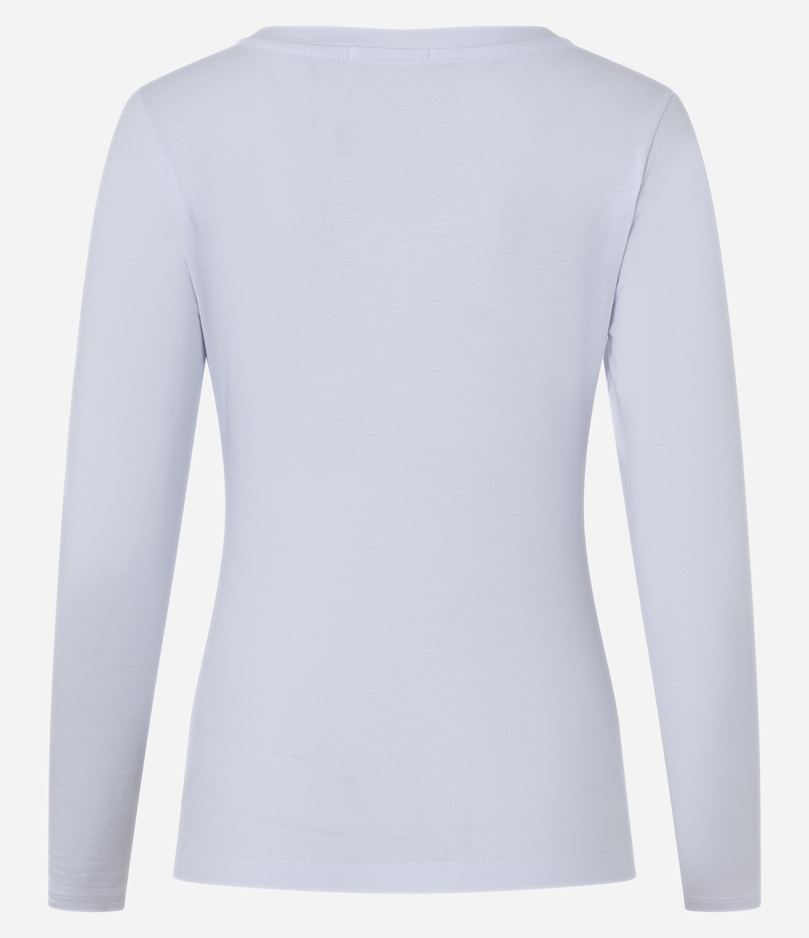 Blusa Básica em Meia Malha com Decote V Branco 6