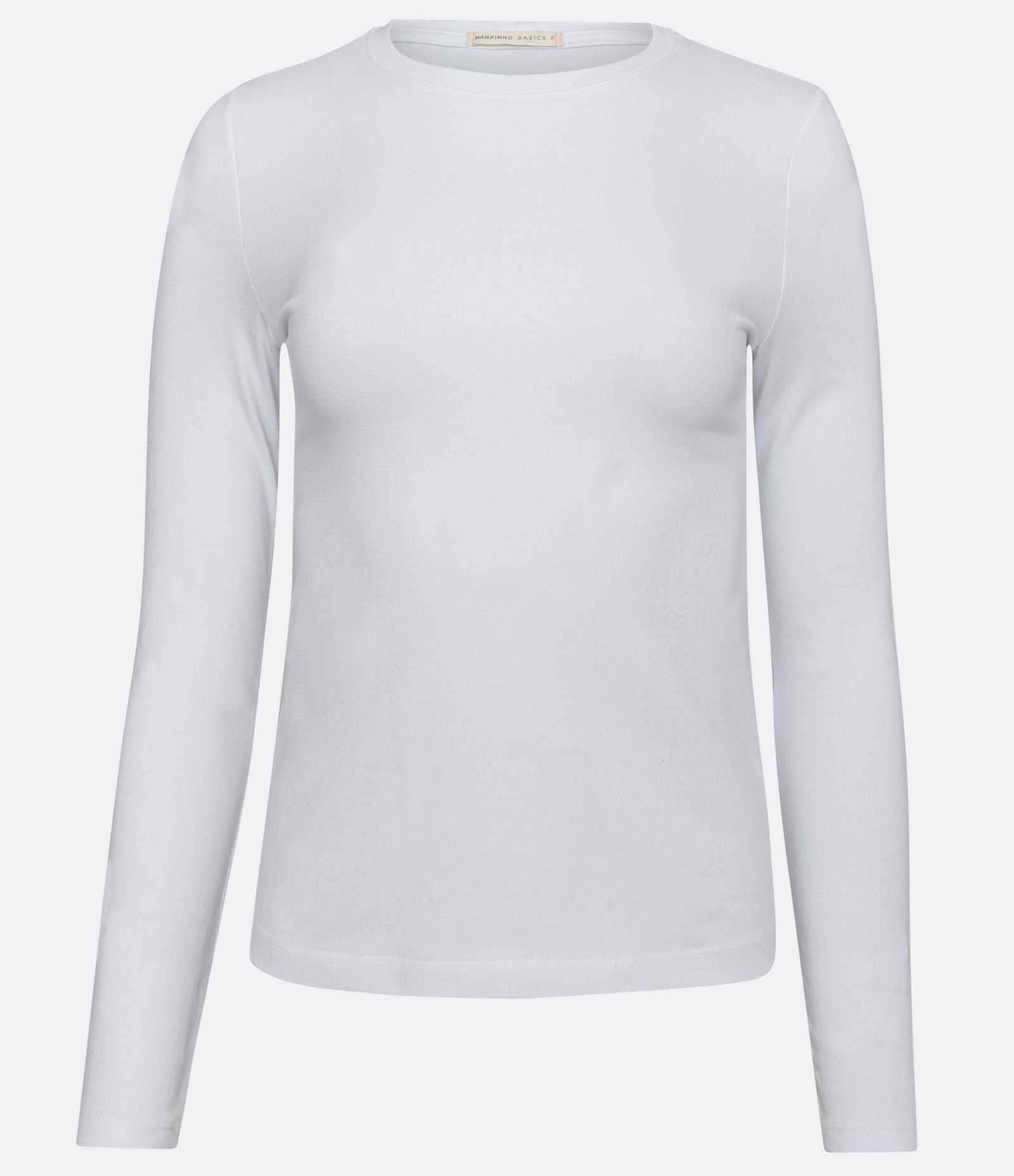 Blusa Básica em Algodão com Gola Redonda Branco 5