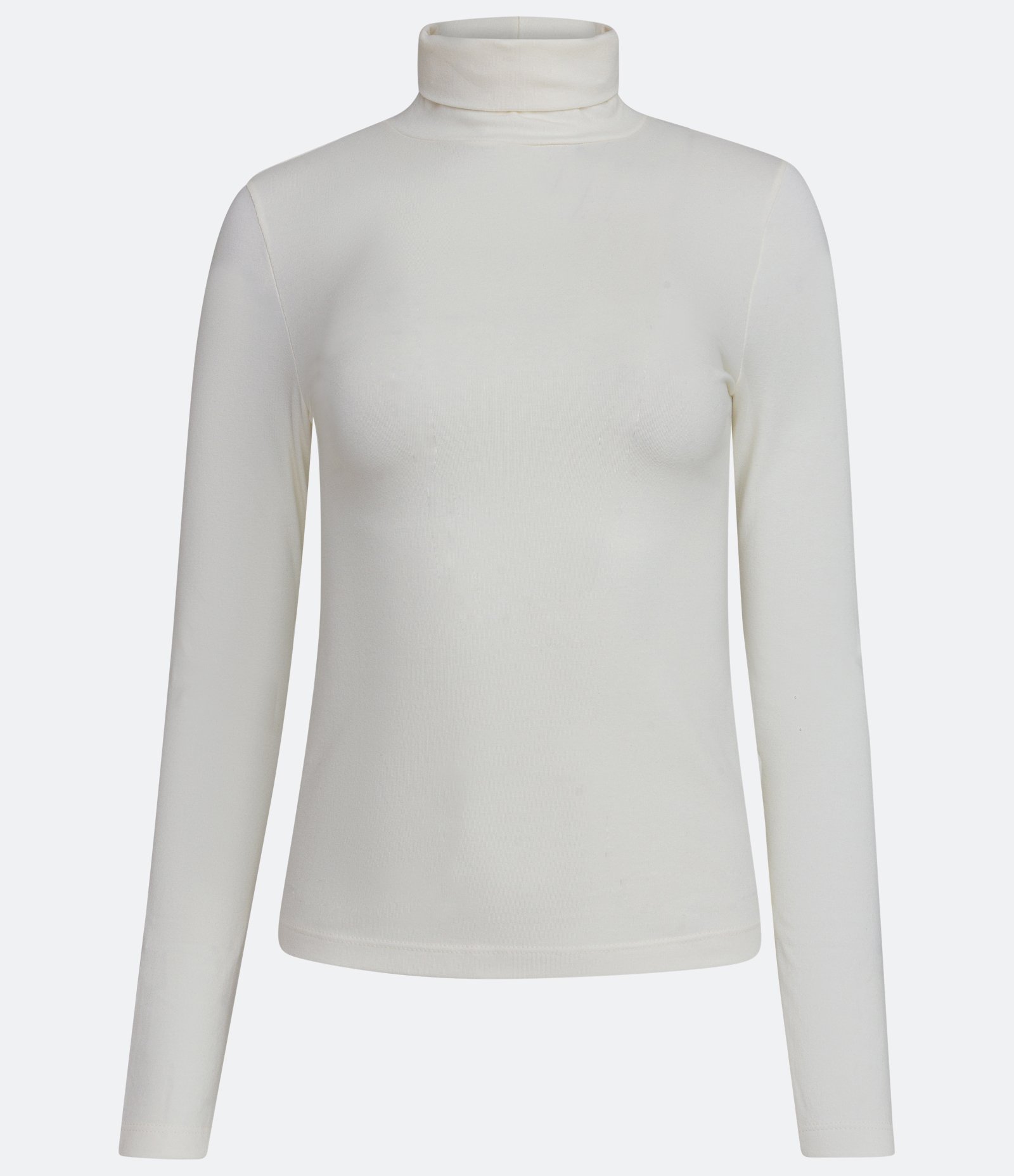 Blusa em Meia Malha com Gola Alta Branco 6