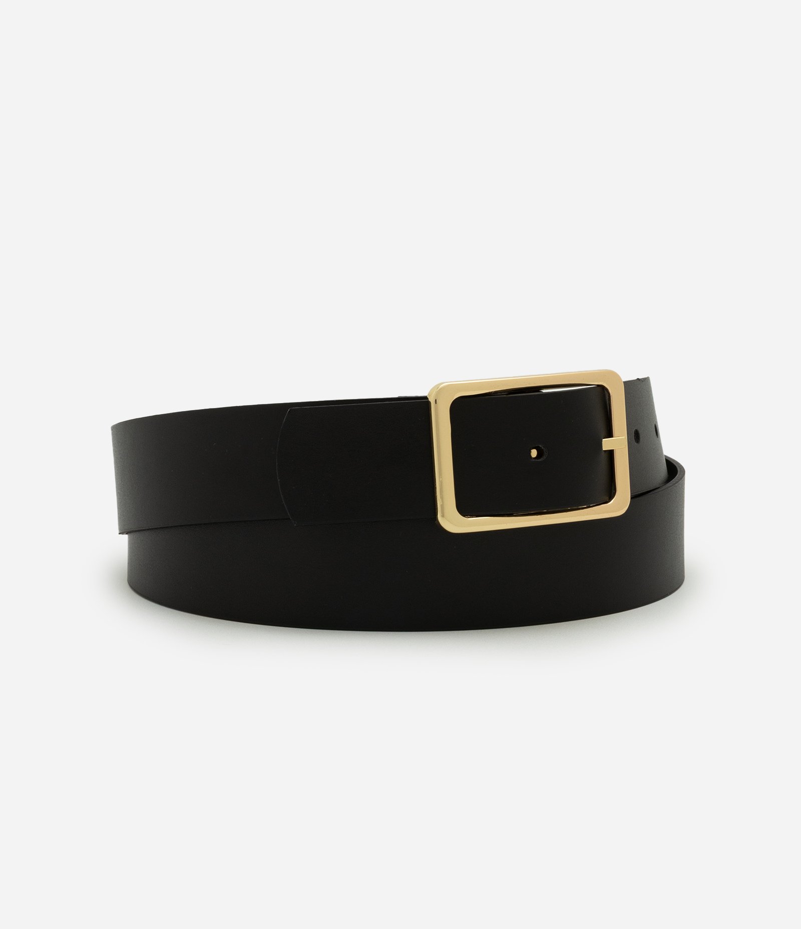 Cinto Médio com Fivela de Metal Retangular Curve & Plus Size Preto 1