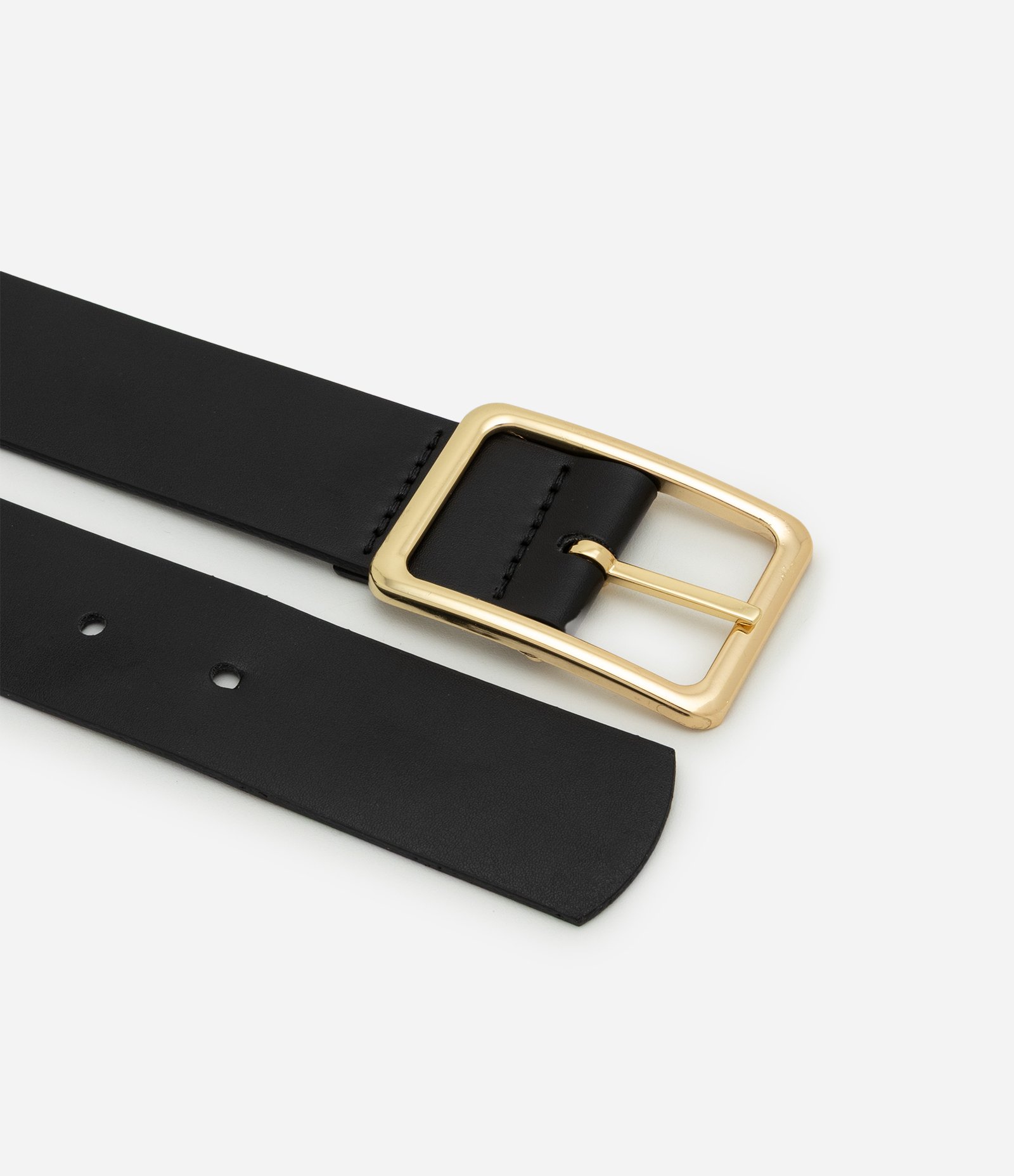 Cinto Médio com Fivela de Metal Retangular Curve & Plus Size Preto 2